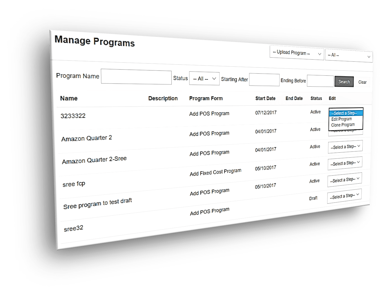 Manage channel programs