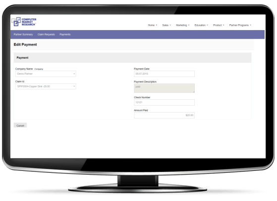 partner Payment-partner portal-CMR