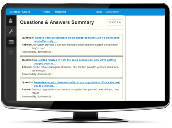Q and A in CMR's PartnerPortal Platform