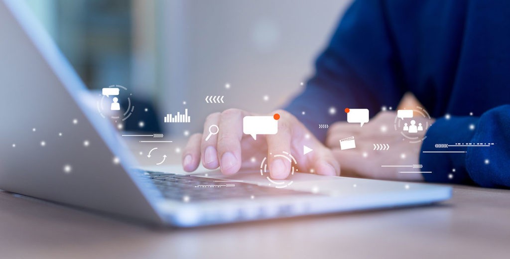Conducting a channel management audit with digital tools and partner data on laptop