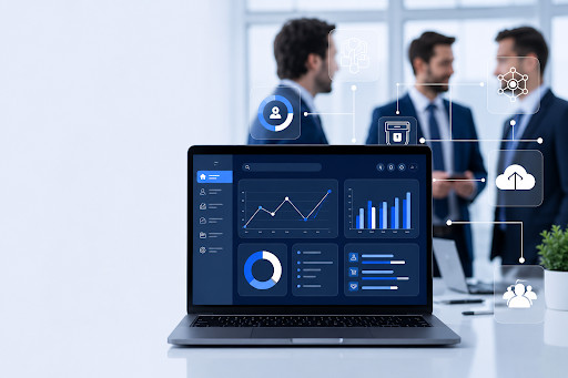 Channel sales management software dashboard displaying partner sales analytics, pipeline tracking, and business collaboration.
